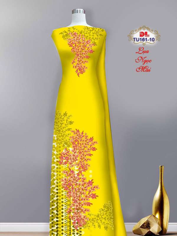 Vải Áo Dài Hoa In 3D Thiết Kế 2021 AD TU161 25 Vải Áo Dài Hoa In 3D Thiết Kế 2021 AD TU161