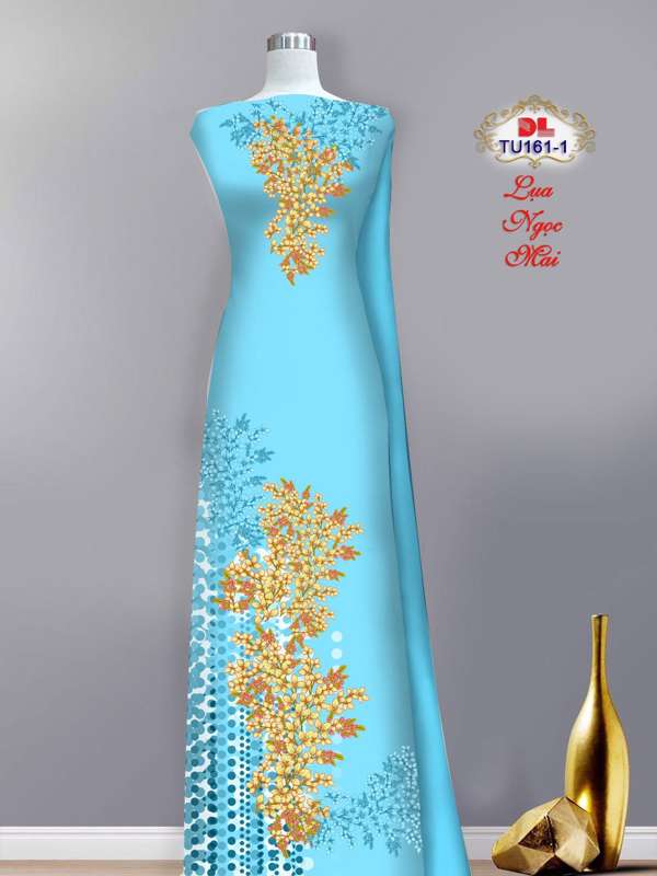 Vải Áo Dài Hoa In 3D Thiết Kế 2021 AD TU161 28 Vải Áo Dài Hoa In 3D Thiết Kế 2021 AD TU161