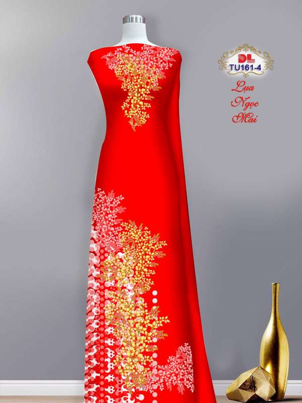 Vải Áo Dài Hoa In 3D Thiết Kế 2021 AD TU161 30 Vải Áo Dài Hoa In 3D Thiết Kế 2021 AD TU161