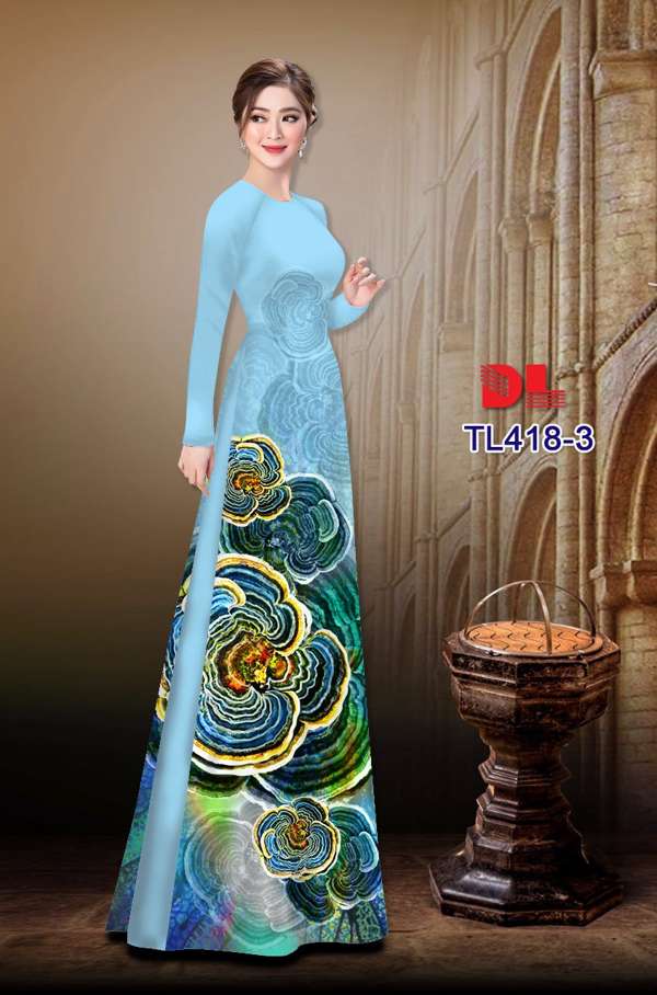Vải Áo Dài Hoa Văn Vừa Ra  AD TL418