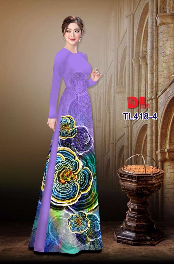 Vải Áo Dài Hoa Văn Vừa Ra  AD TL418