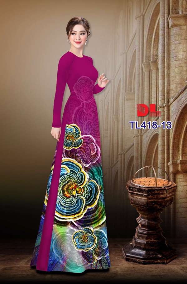 Vải Áo Dài Hoa Văn Vừa Ra  AD TL418