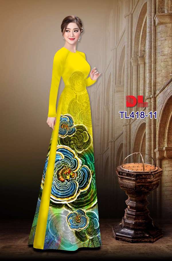 Vải Áo Dài Hoa Văn Vừa Ra  AD TL418