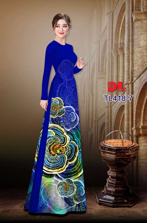 Vải Áo Dài Hoa Văn Vừa Ra  AD TL418