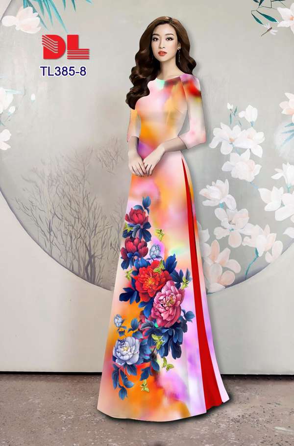 Vải Áo Dài Hoa Cẩm Chướng Vừa Ra AD TL385 33 Vải Áo Dài Hoa Cẩm Chướng Vừa Ra  AD TL385