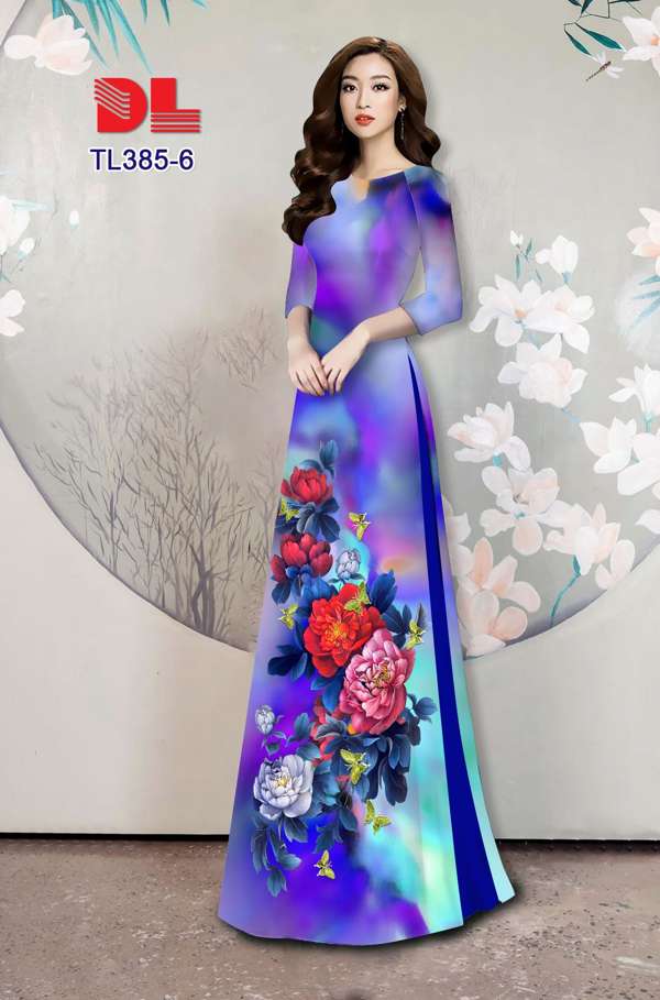 Vải Áo Dài Hoa Cẩm Chướng Vừa Ra AD TL385 34 Vải Áo Dài Hoa Cẩm Chướng Vừa Ra  AD TL385