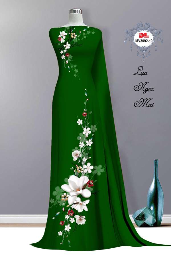 Vải Áo Dài Hoa In 3D Thiết Kế 2021 AD MV3092 37 Vải Áo Dài Hoa In 3D Thiết Kế 2021 AD MV3092