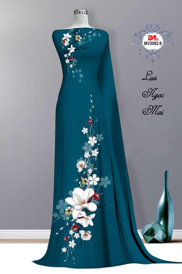 Vải Áo Dài Hoa In 3D Thiết Kế 2021 AD MV3092 42 Vải Áo Dài Hoa In 3D Thiết Kế 2021 AD MV3092