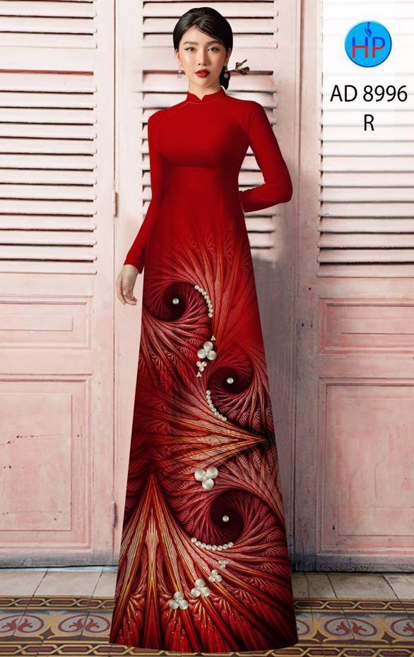 Vải Áo Dài Hoa Văn Kiểu Mới AD 8996