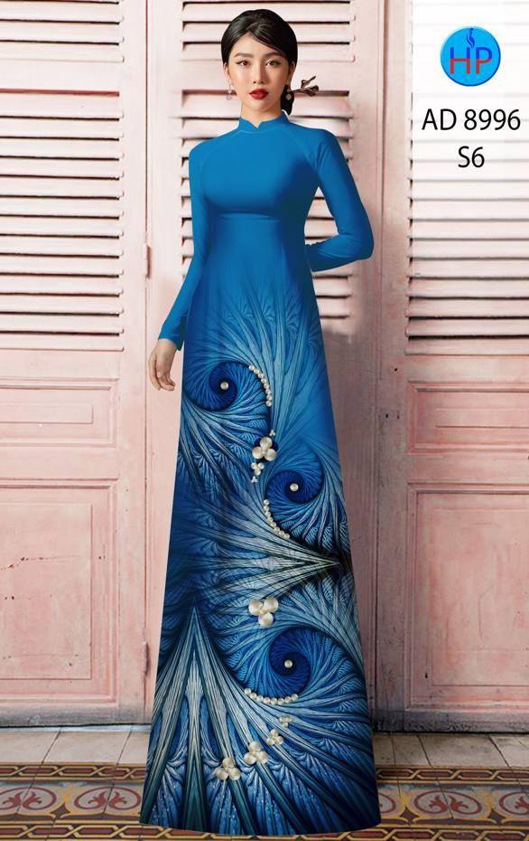 Vải Áo Dài Hoa Văn Kiểu Mới AD 8996