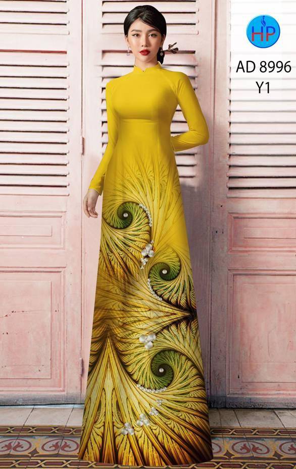 Vải Áo Dài Hoa Văn Kiểu Mới AD 8996