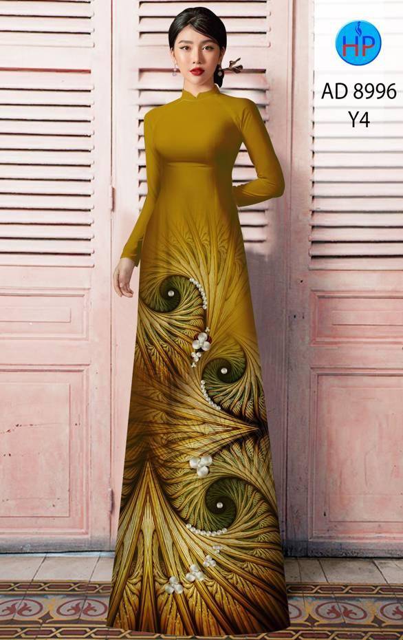 Vải Áo Dài Hoa Văn Kiểu Mới AD 8996