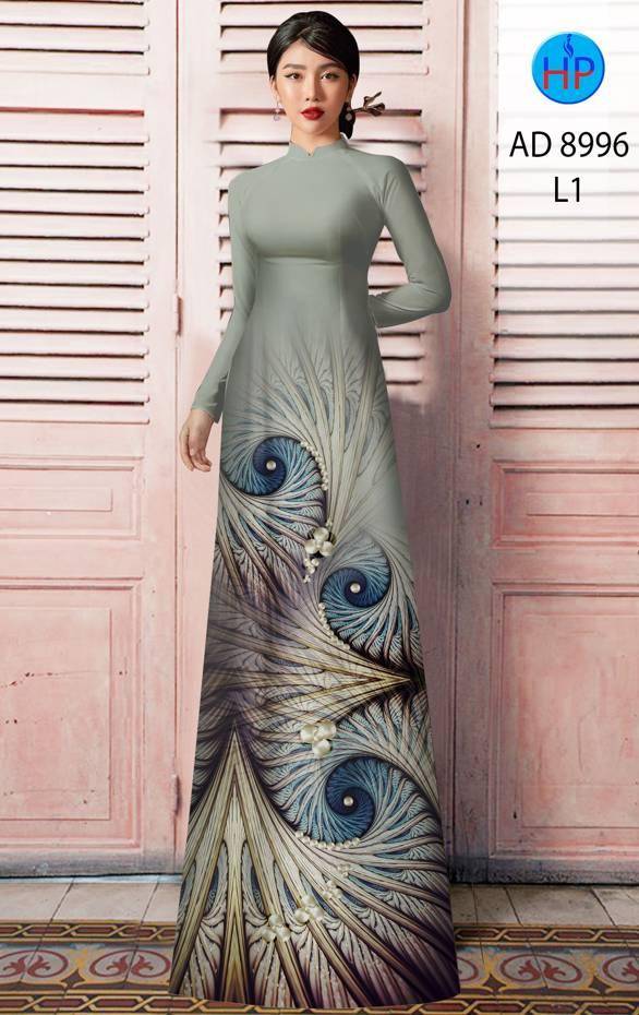 Vải Áo Dài Hoa Văn Kiểu Mới AD 8996