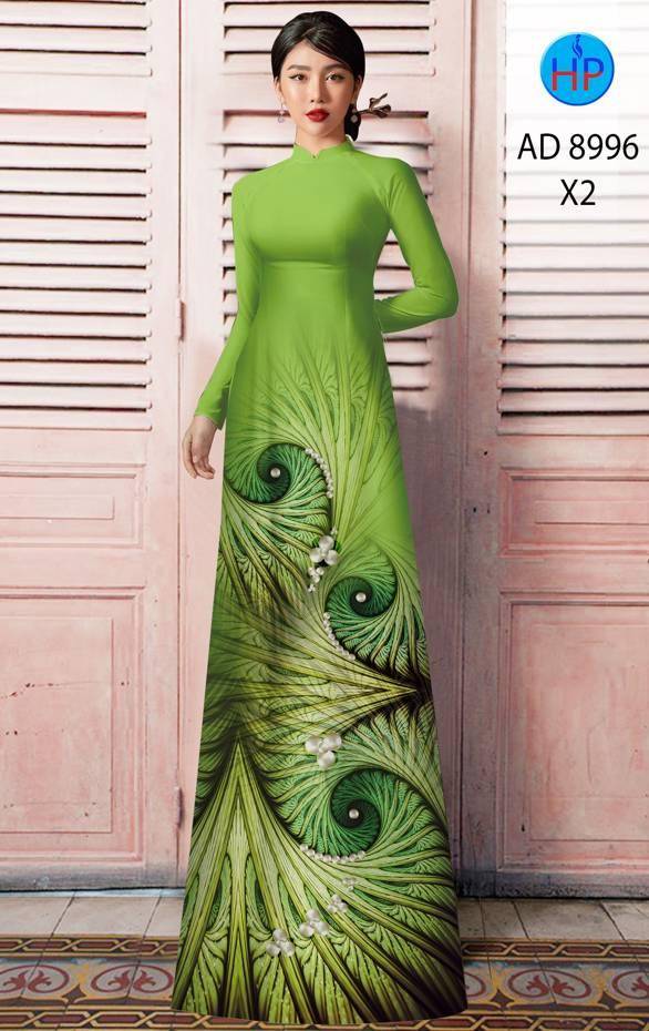Vải Áo Dài Hoa Văn Kiểu Mới AD 8996