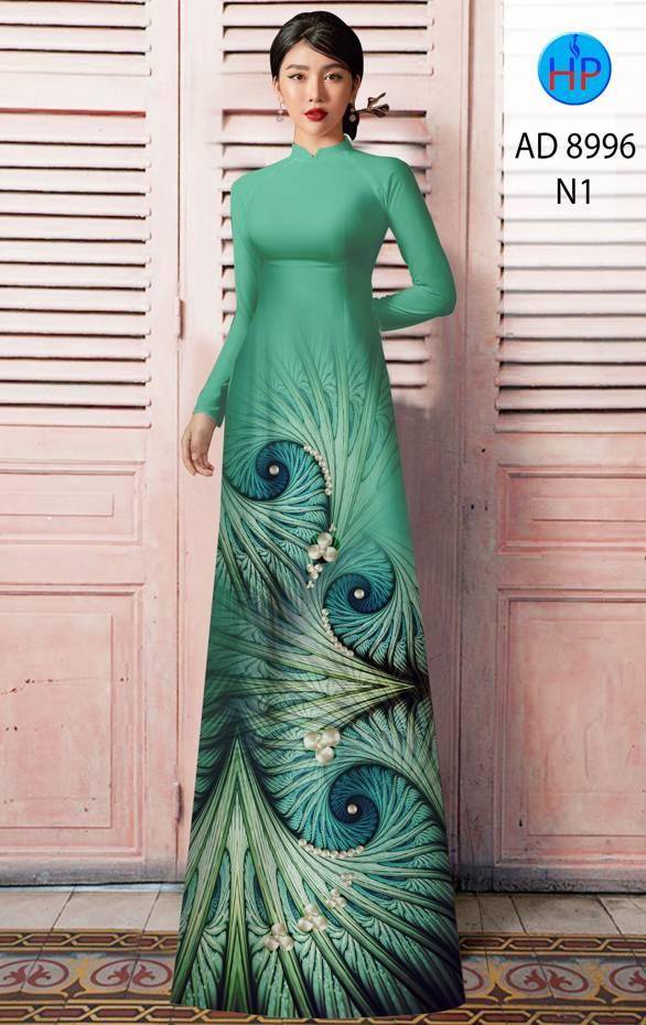 Vải Áo Dài Hoa Văn Kiểu Mới AD 8996