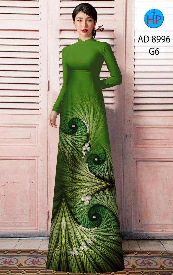 Vải Áo Dài Hoa Văn Kiểu Mới AD 8996