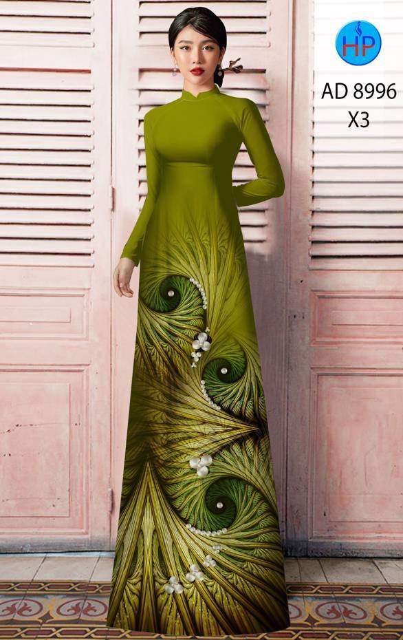 Vải Áo Dài Hoa Văn Kiểu Mới AD 8996