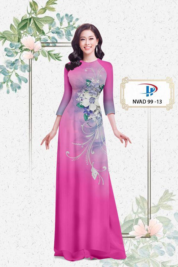 Vải Áo Dài Hoa In 3D Mới Ra AD NVAD99 51 Vải Áo Dài Hoa In 3D Mới Ra AD NVAD99