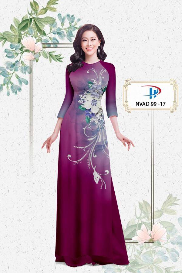 Vải Áo Dài Hoa In 3D Mới Ra AD NVAD99 55 Vải Áo Dài Hoa In 3D Mới Ra AD NVAD99