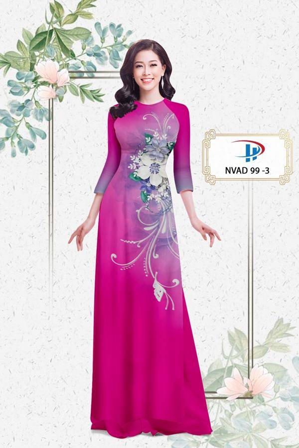 Vải Áo Dài Hoa In 3D Mới Ra AD NVAD99 67 Vải Áo Dài Hoa In 3D Mới Ra AD NVAD99
