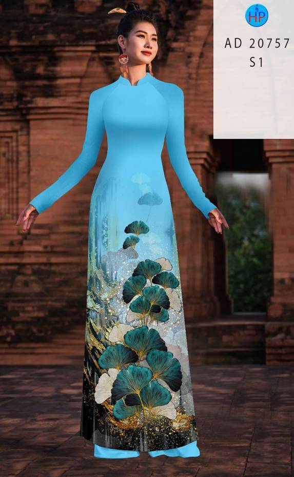 Vải Áo Dài Hoa In 3D Thiết Kế 2021 AD 20757 38 Vải Áo Dài Hoa In 3D Thiết Kế 2021 AD 20757