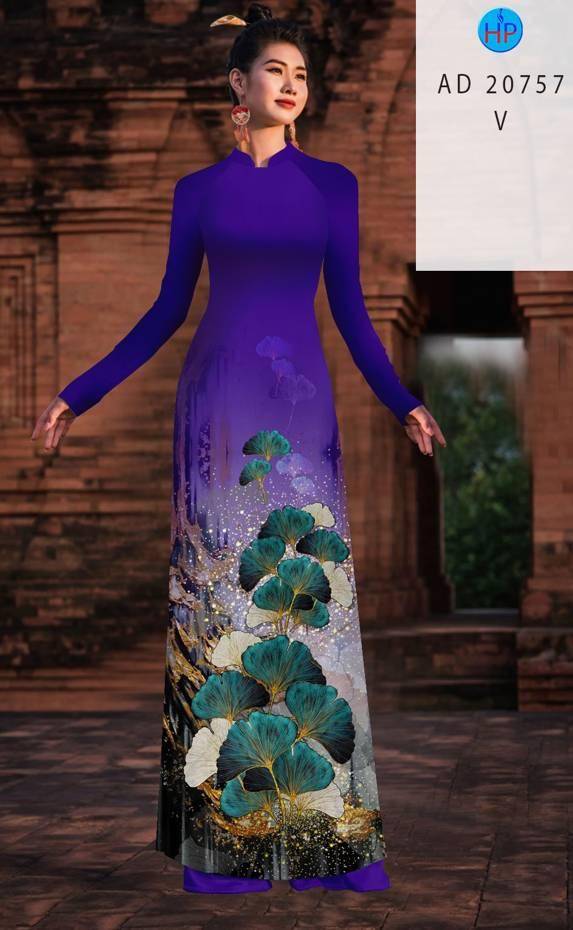 Vải Áo Dài Hoa In 3D Thiết Kế 2021 AD 20757 40 Vải Áo Dài Hoa In 3D Thiết Kế 2021 AD 20757