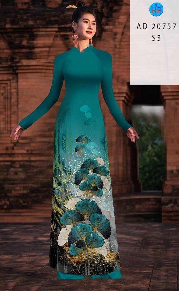 Vải Áo Dài Hoa In 3D Thiết Kế 2021 AD 20757 42 Vải Áo Dài Hoa In 3D Thiết Kế 2021 AD 20757