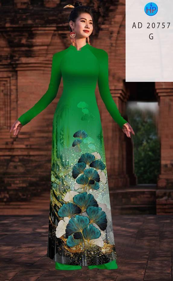 Vải Áo Dài Hoa In 3D Thiết Kế 2021 AD 20757 51 Vải Áo Dài Hoa In 3D Thiết Kế 2021 AD 20757