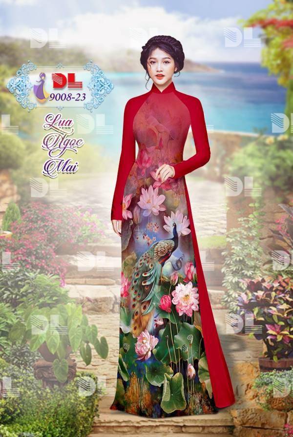 Vải Áo Dài Công Và Hoa Sen Vừa Ra AD DL9008 62 Vải Áo Dài Công Và Hoa Sen Vừa Ra AD DL9008