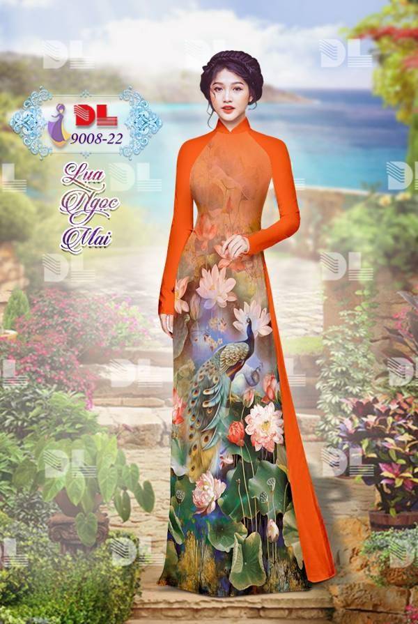 Vải Áo Dài Công Và Hoa Sen Vừa Ra AD DL9008 63 Vải Áo Dài Công Và Hoa Sen Vừa Ra AD DL9008