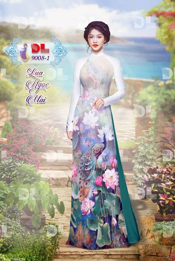 Vải Áo Dài Công Và Hoa Sen Vừa Ra AD DL9008 69 Vải Áo Dài Công Và Hoa Sen Vừa Ra AD DL9008