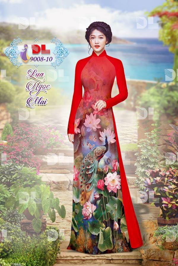 Vải Áo Dài Công Và Hoa Sen Vừa Ra AD DL9008 73 Vải Áo Dài Công Và Hoa Sen Vừa Ra AD DL9008