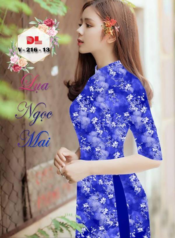 Vải Áo Dài Hoa Nhí Thiết Kế 2021 AD DLV216 41 Vải Áo Dài Hoa Nhí Thiết Kế 2021 AD DLV216