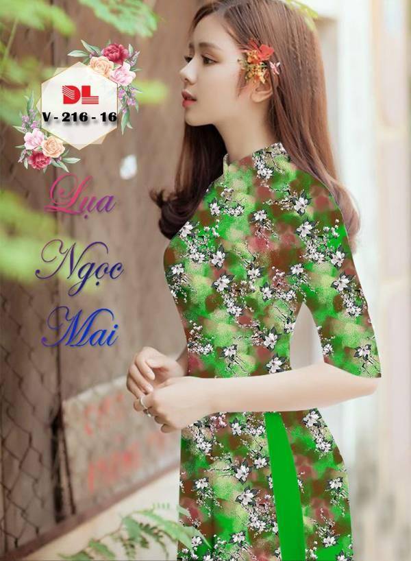 Vải Áo Dài Hoa Nhí Thiết Kế 2021 AD DLV216 44 Vải Áo Dài Hoa Nhí Thiết Kế 2021 AD DLV216