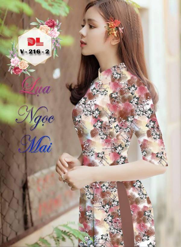 Vải Áo Dài Hoa Nhí Thiết Kế 2021 AD DLV216 48 Vải Áo Dài Hoa Nhí Thiết Kế 2021 AD DLV216