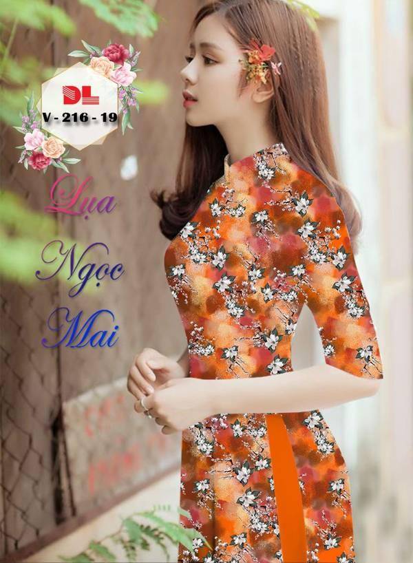 Vải Áo Dài Hoa Nhí Thiết Kế 2021 AD DLV216 47 Vải Áo Dài Hoa Nhí Thiết Kế 2021 AD DLV216