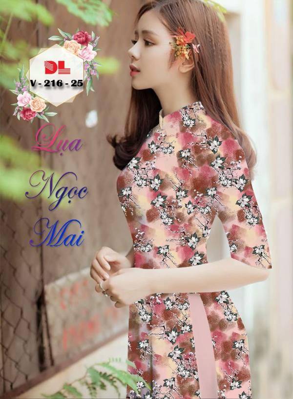 Vải Áo Dài Hoa Nhí Thiết Kế 2021 AD DLV216 54 Vải Áo Dài Hoa Nhí Thiết Kế 2021 AD DLV216