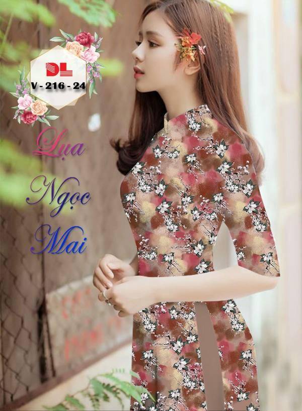 Vải Áo Dài Hoa Nhí Thiết Kế 2021 AD DLV216 53 Vải Áo Dài Hoa Nhí Thiết Kế 2021 AD DLV216