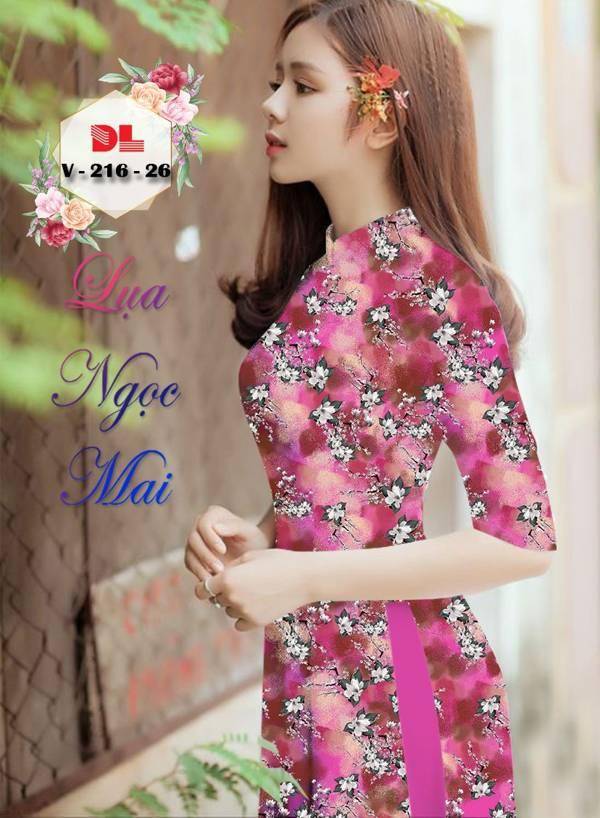Vải Áo Dài Hoa Nhí Thiết Kế 2021 AD DLV216 55 Vải Áo Dài Hoa Nhí Thiết Kế 2021 AD DLV216