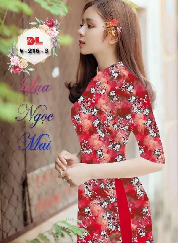 Vải Áo Dài Hoa Nhí Thiết Kế 2021 AD DLV216 56 Vải Áo Dài Hoa Nhí Thiết Kế 2021 AD DLV216