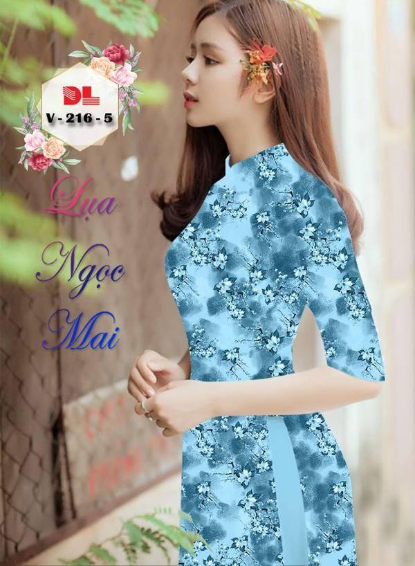 Vải Áo Dài Hoa Nhí Thiết Kế 2021 AD DLV216 58 Vải Áo Dài Hoa Nhí Thiết Kế 2021 AD DLV216
