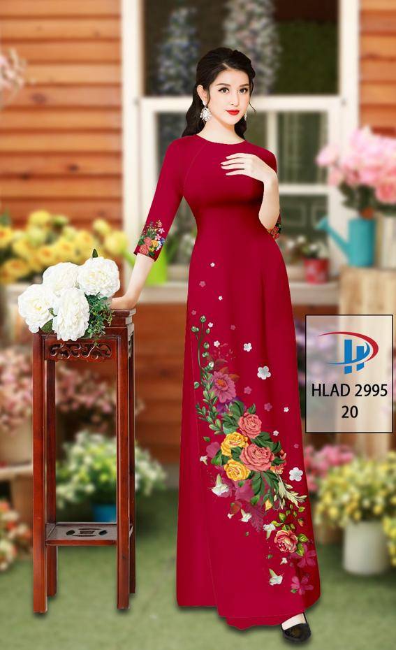 Vải Áo Dài Hoa Hồng Thiết Kế 2021 AD HLAD2995 60 Vải Áo Dài Hoa Hồng Thiết Kế 2021 AD HLAD2995