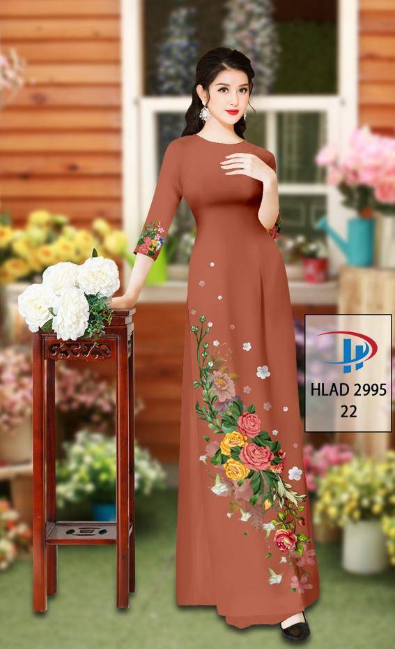 Vải Áo Dài Hoa Hồng Thiết Kế 2021 AD HLAD2995 63 Vải Áo Dài Hoa Hồng Thiết Kế 2021 AD HLAD2995