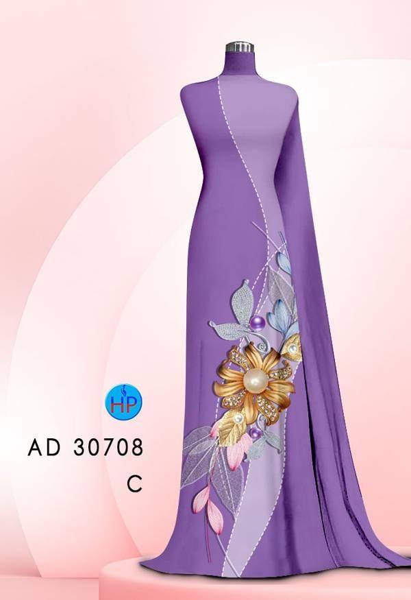 Vải Áo Dài Hoa In 3D Mới Ra AD 30708 37 Vải Áo Dài Hoa In 3D Mới Ra AD 30708