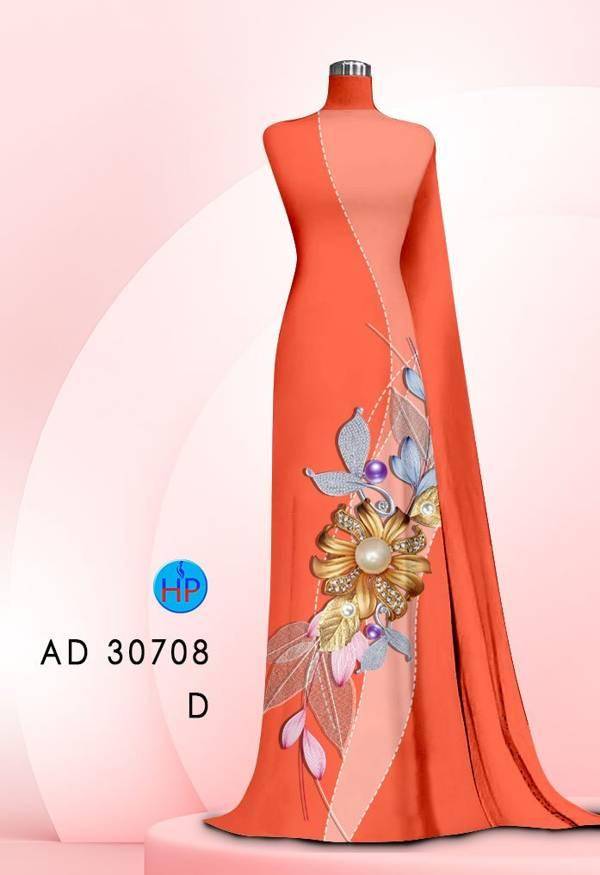 Vải Áo Dài Hoa In 3D Mới Ra AD 30708 38 Vải Áo Dài Hoa In 3D Mới Ra AD 30708