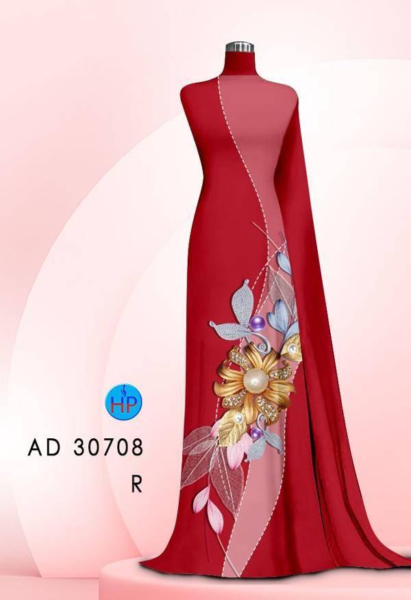 Vải Áo Dài Hoa In 3D Mới Ra AD 30708 41 Vải Áo Dài Hoa In 3D Mới Ra AD 30708