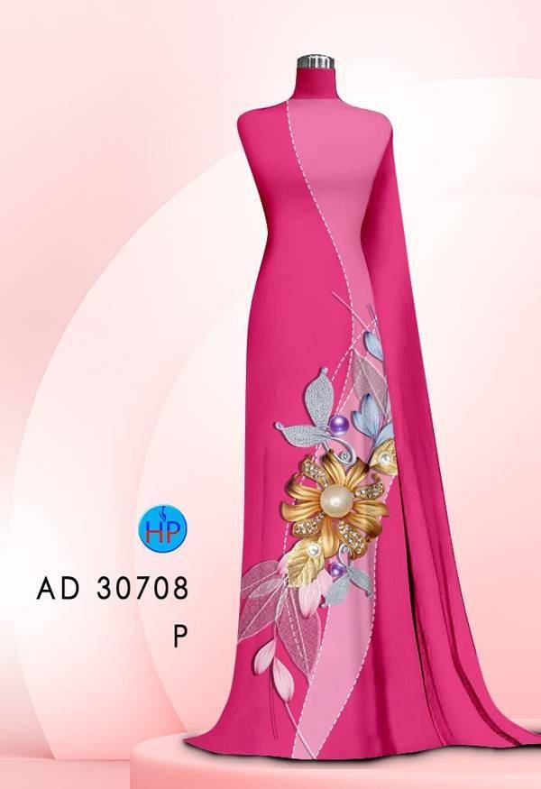 Vải Áo Dài Hoa In 3D Mới Ra AD 30708 43 Vải Áo Dài Hoa In 3D Mới Ra AD 30708