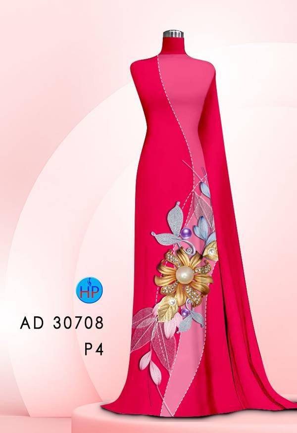 Vải Áo Dài Hoa In 3D Mới Ra AD 30708 45 Vải Áo Dài Hoa In 3D Mới Ra AD 30708