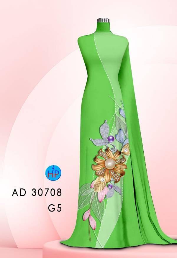 Vải Áo Dài Hoa In 3D Mới Ra AD 30708 47 Vải Áo Dài Hoa In 3D Mới Ra AD 30708
