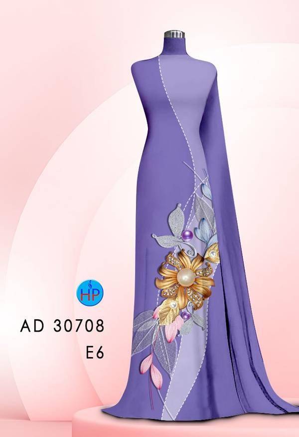 Vải Áo Dài Hoa In 3D Mới Ra AD 30708 52 Vải Áo Dài Hoa In 3D Mới Ra AD 30708